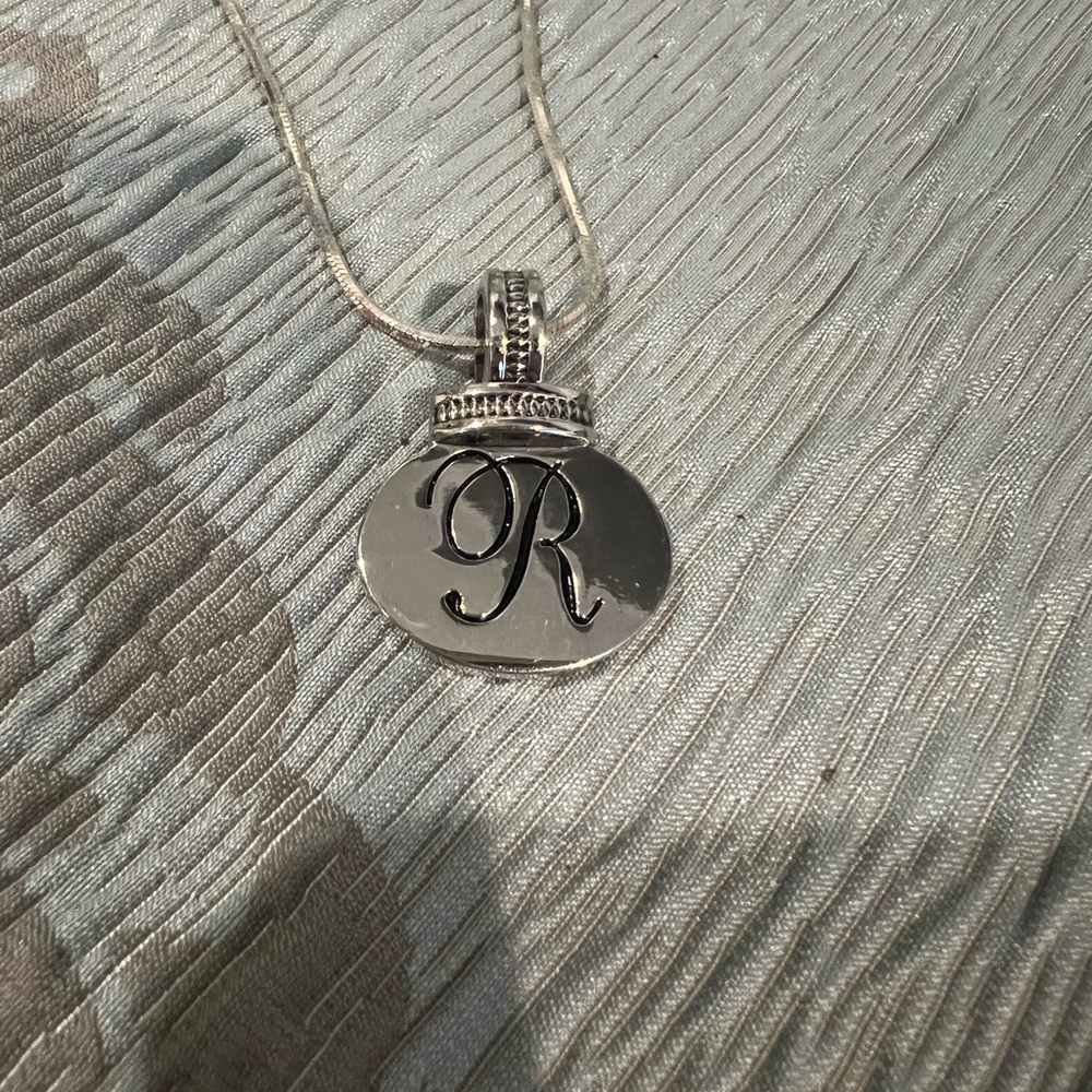 Silver Initial Pendant Necklace